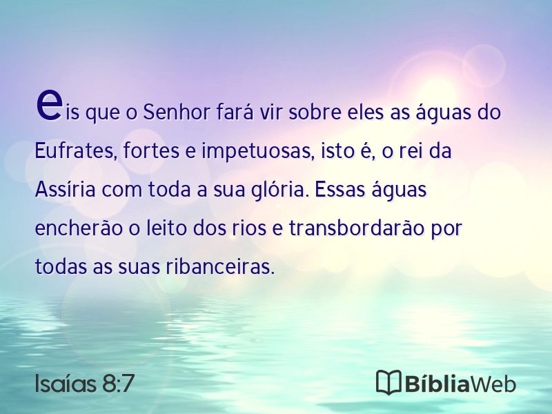 Isaías 8:7 em imagem para compartilhar