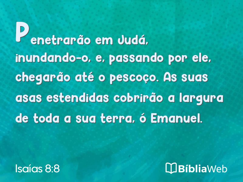 Isaías 8:8 em imagem para compartilhar