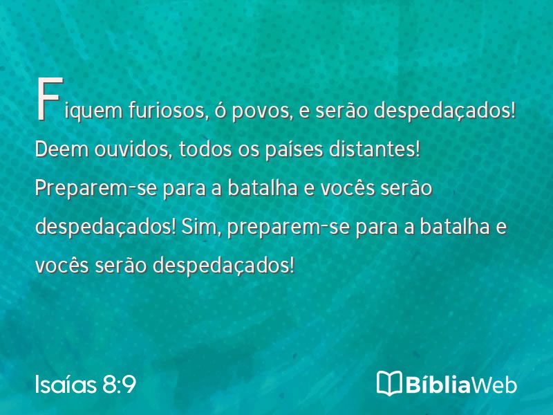 Isaías 8:9 em imagem para compartilhar
