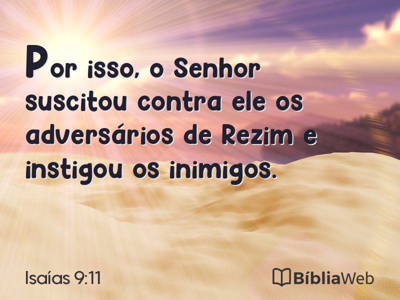 Isaías 9:11 em imagem para compartilhar