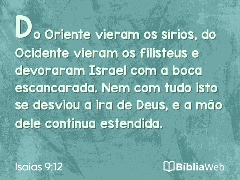 Isaías 9:12 em imagem para compartilhar