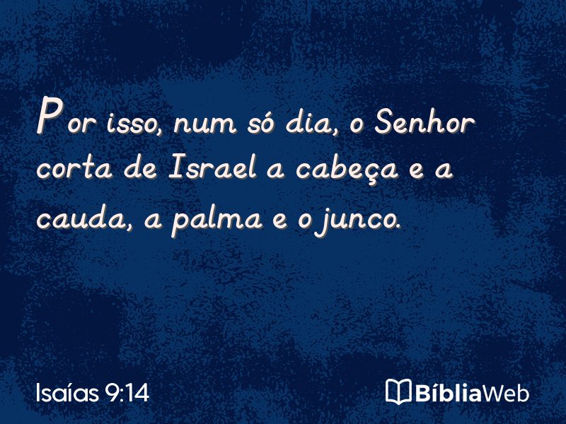 Isaías 9:14 em imagem para compartilhar