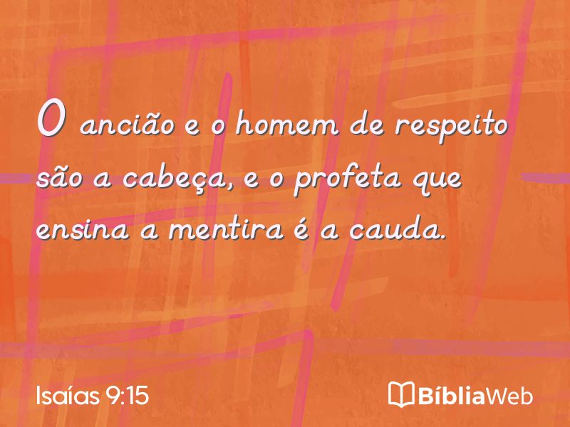 Isaías 9:15 em imagem para compartilhar