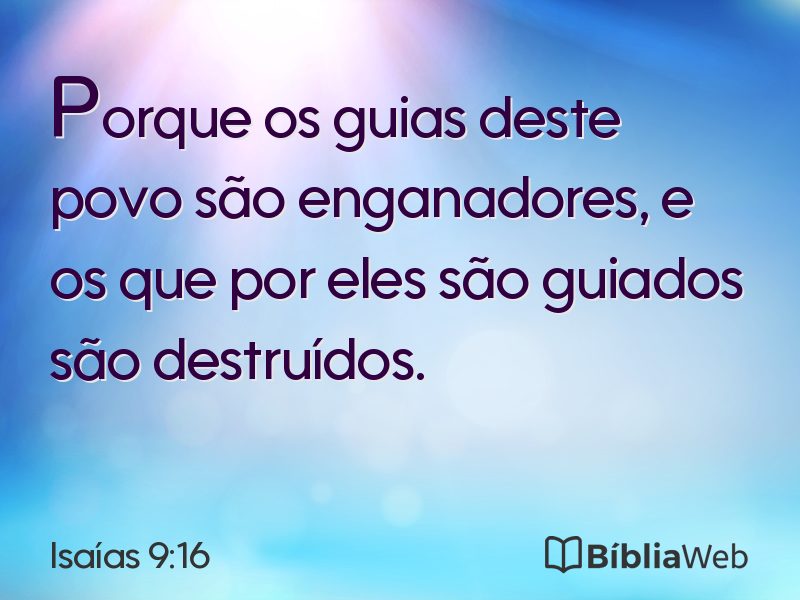 Isaías 9:16 em imagem para compartilhar