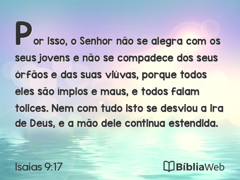 Isaías 9:17 em imagem para compartilhar
