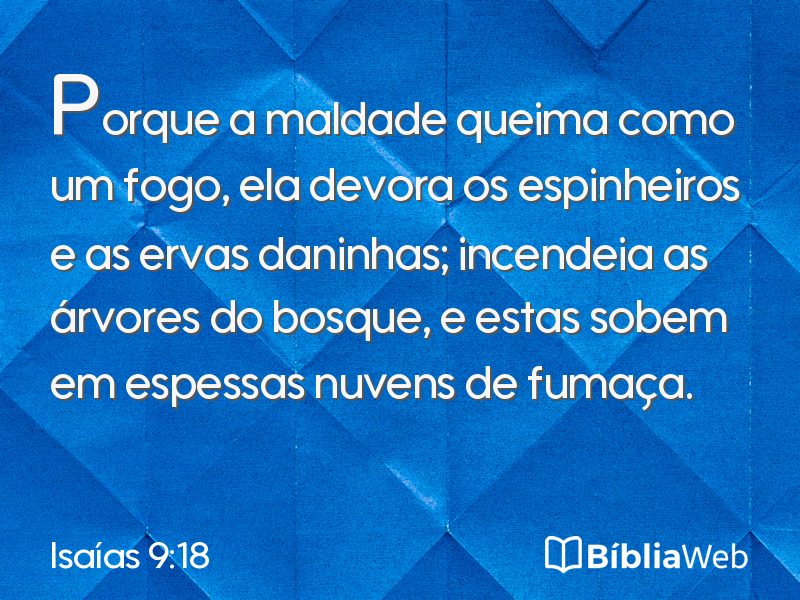 Isaías 9:18 em imagem para compartilhar