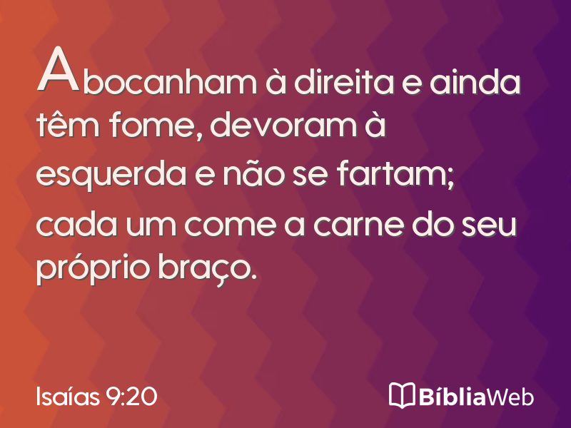 Isaías 9:20 em imagem para compartilhar