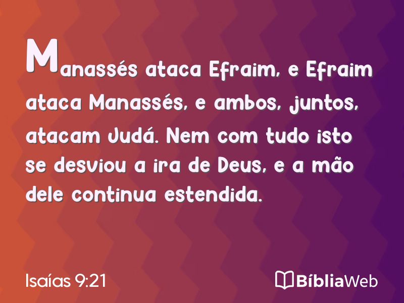 Isaías 9:21 em imagem para compartilhar