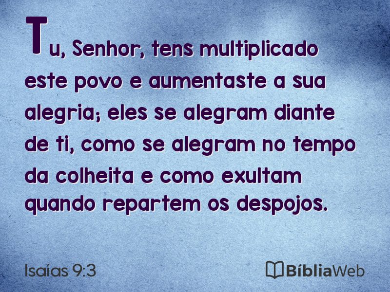 Isaías 9:3 em imagem para compartilhar