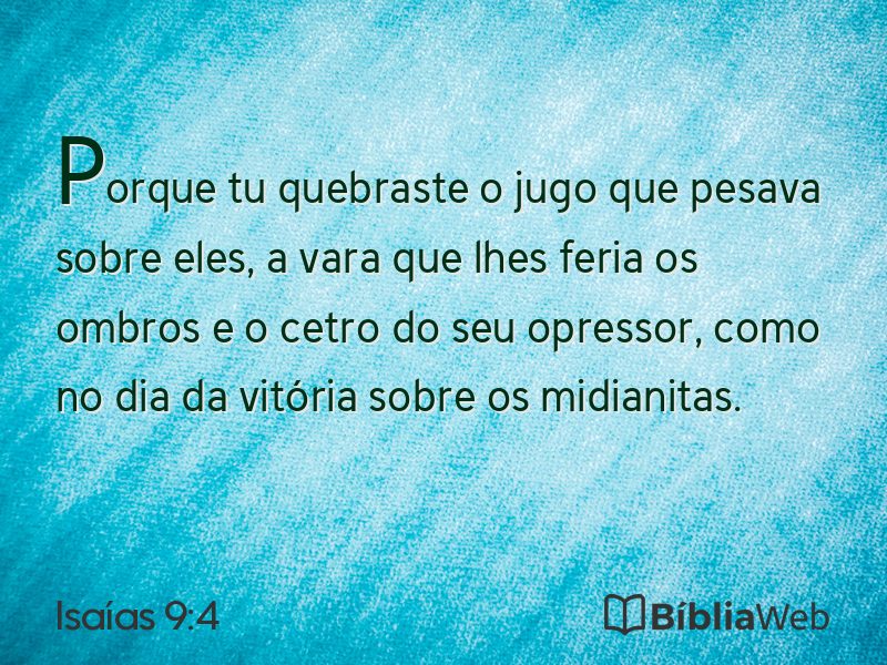 Isaías 9:4 em imagem para compartilhar