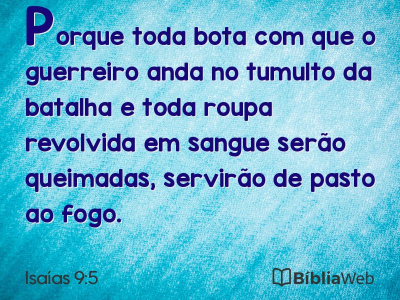 Isaías 9:5 em imagem para compartilhar