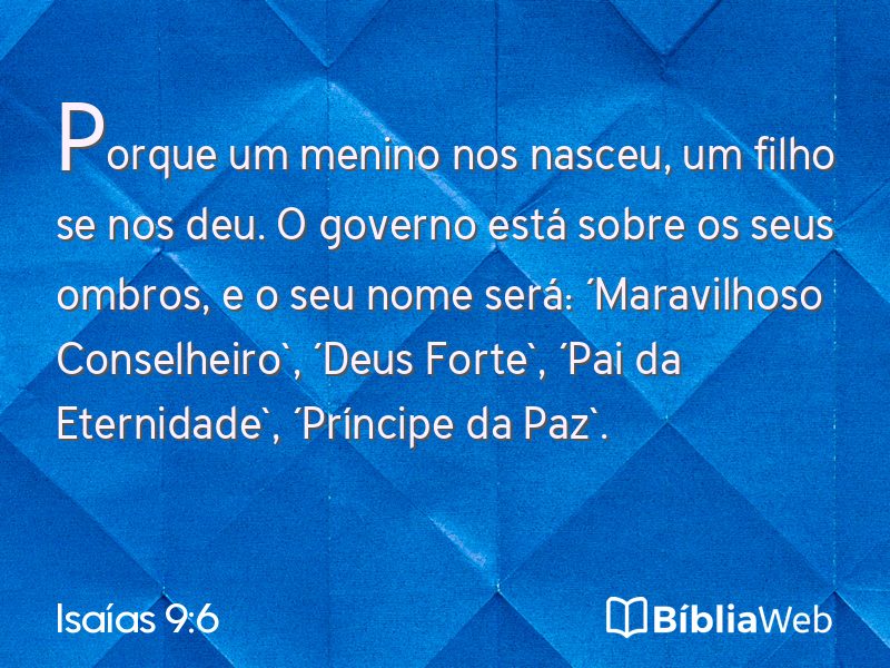 Isaías 9:6 em imagem para compartilhar