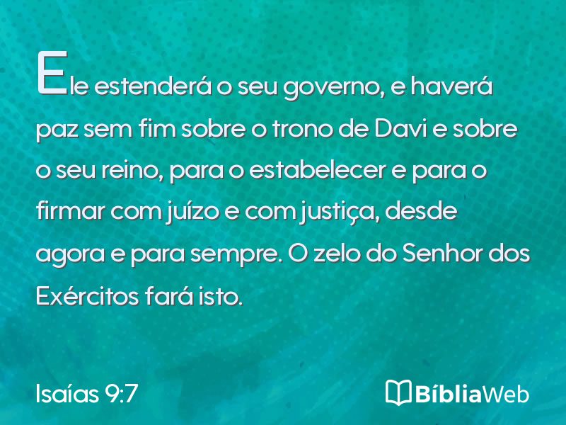 Isaías 9:7 em imagem para compartilhar