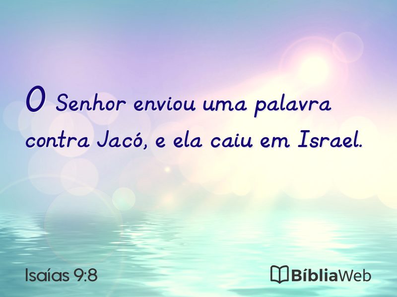 Isaías 9:8 em imagem para compartilhar