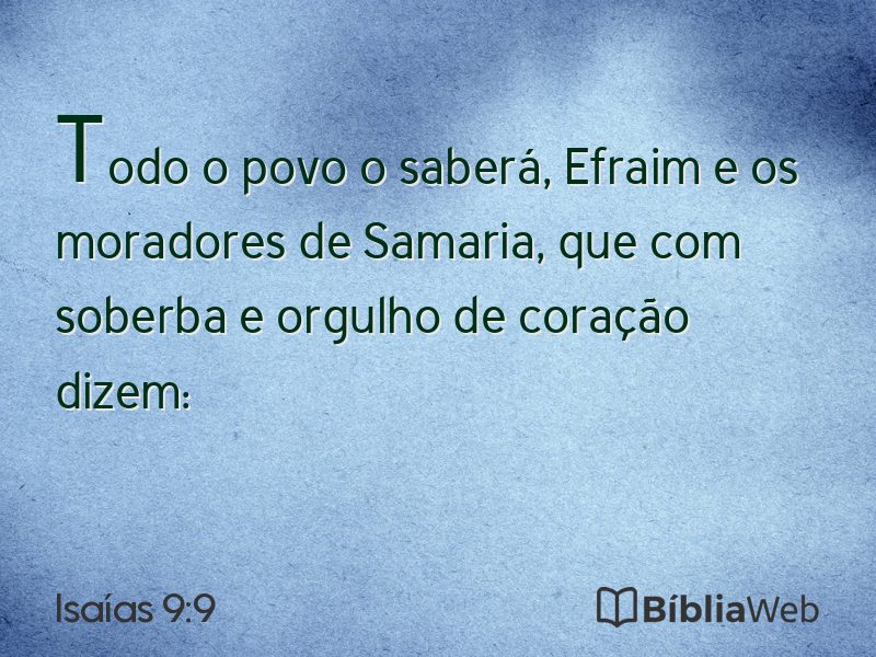 Isaías 9:9 em imagem para compartilhar