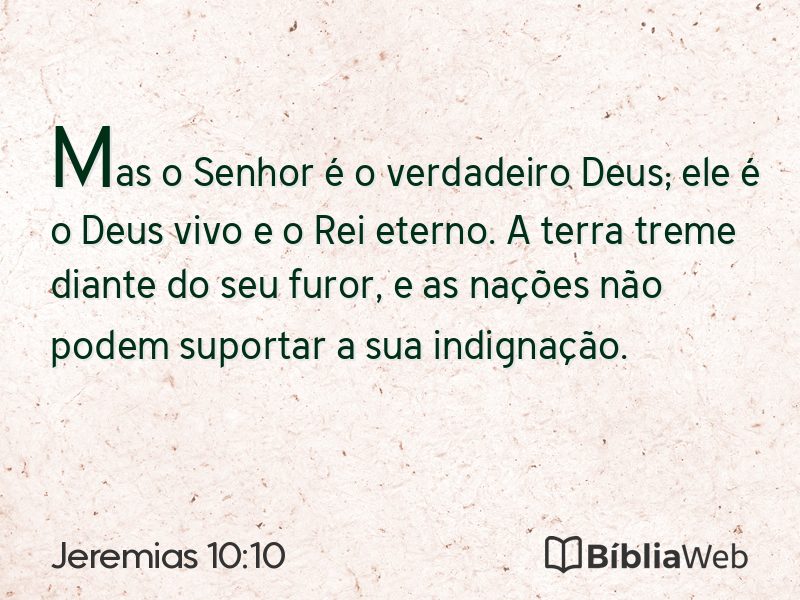 Jeremias 10:10 em imagem para compartilhar