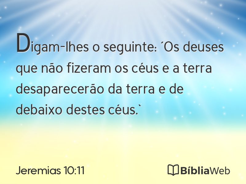 Jeremias 10:11 em imagem para compartilhar