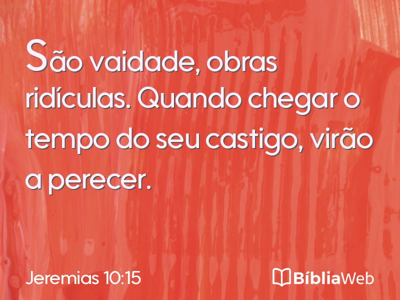 Jeremias 10:15 em imagem para compartilhar