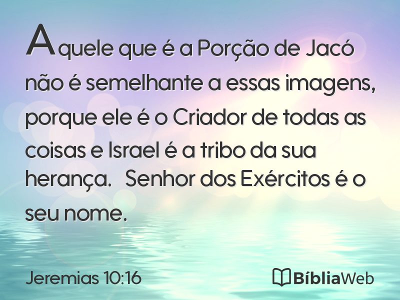Jeremias 10:16 em imagem para compartilhar