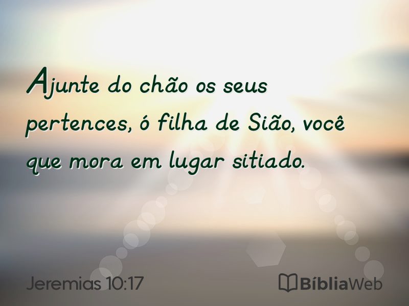 Jeremias 10:17 em imagem para compartilhar