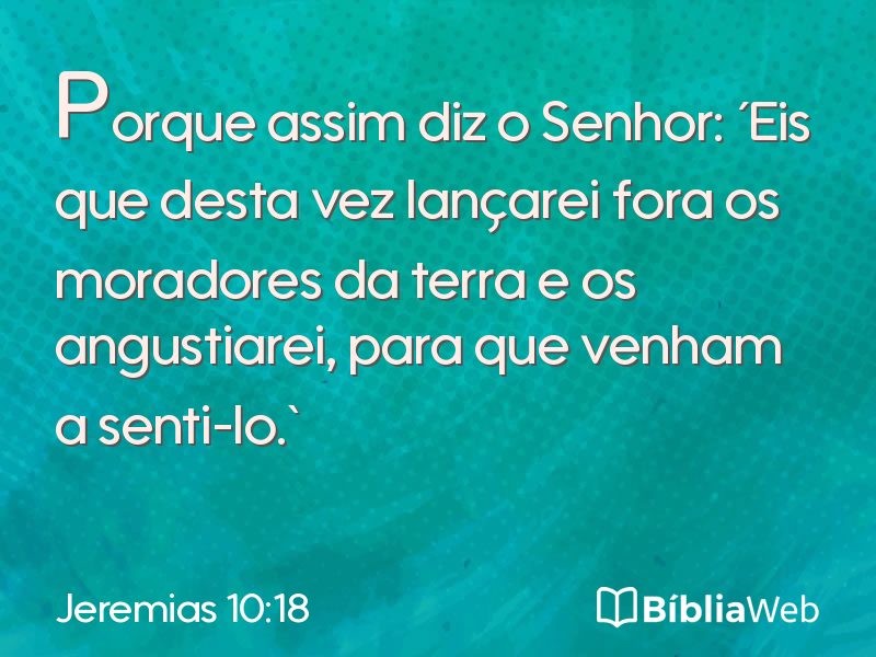 Jeremias 10:18 em imagem para compartilhar