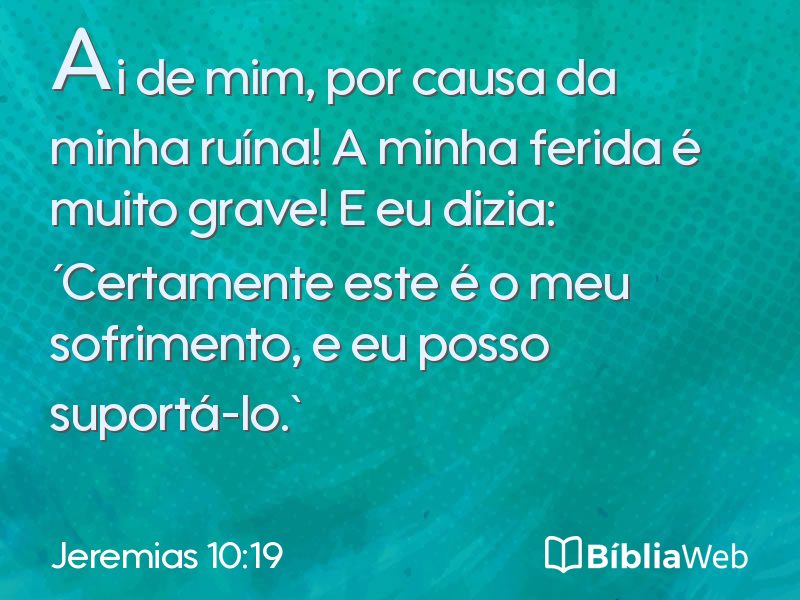 Jeremias 10:19 em imagem para compartilhar