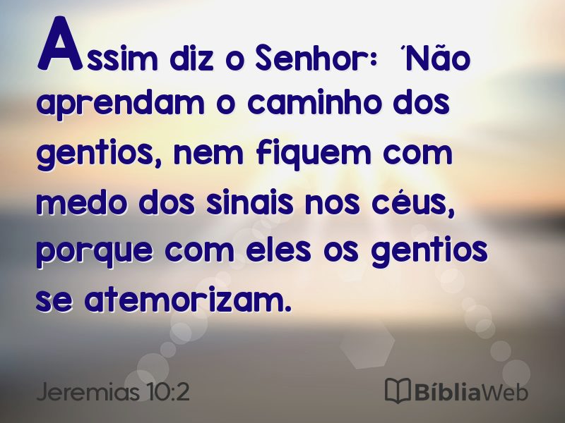 Jeremias 10:2 em imagem para compartilhar