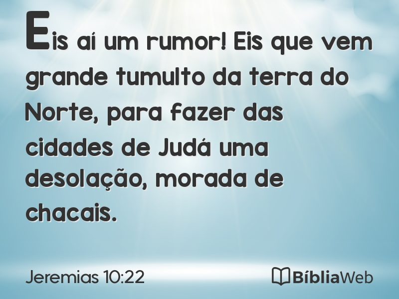Jeremias 10:22 em imagem para compartilhar