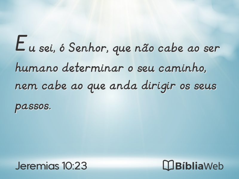 Jeremias 10:23 em imagem para compartilhar