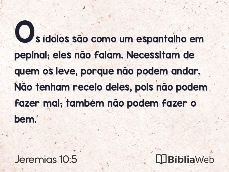Jeremias 10:5 em imagem para compartilhar