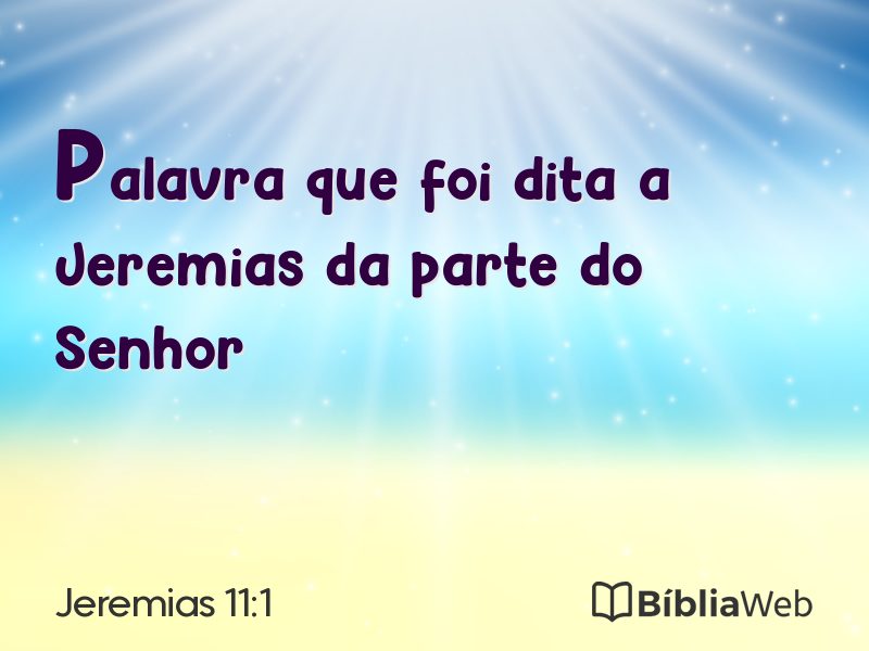 Jeremias 11:1 em imagem para compartilhar