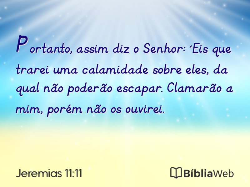 Jeremias 11:11 em imagem para compartilhar
