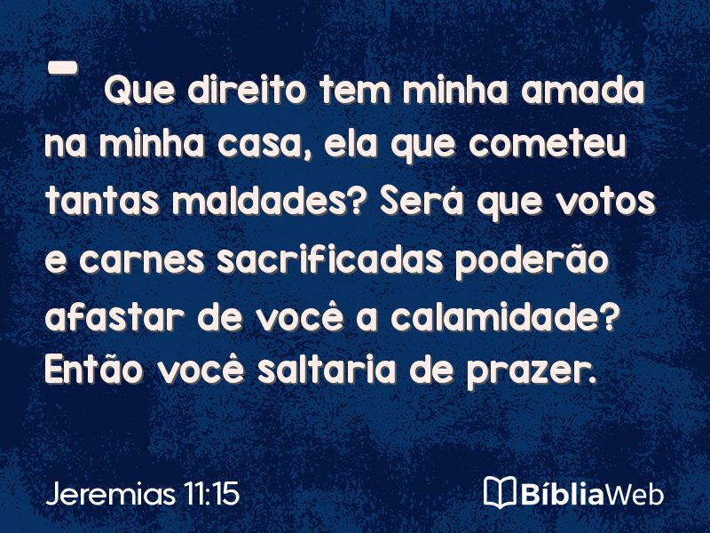 Jeremias 11:15 em imagem para compartilhar
