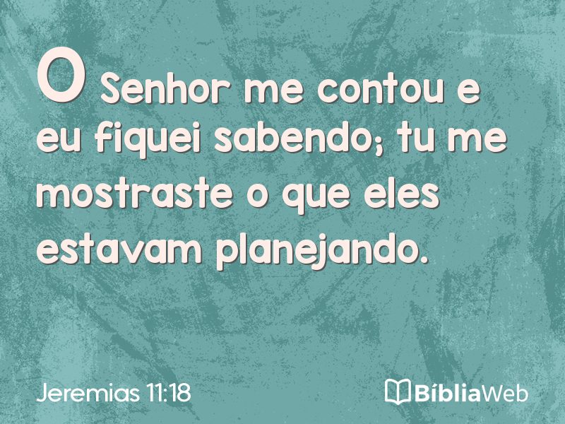Jeremias 11:18 em imagem para compartilhar
