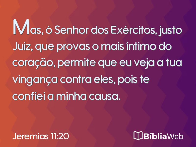 Jeremias 11:20 em imagem para compartilhar