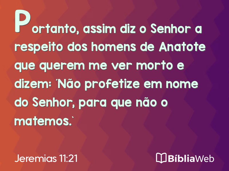 Jeremias 11:21 em imagem para compartilhar