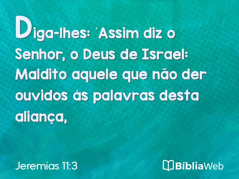 Jeremias 11:3 em imagem para compartilhar