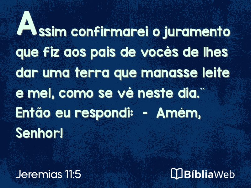 Jeremias 11:5 em imagem para compartilhar