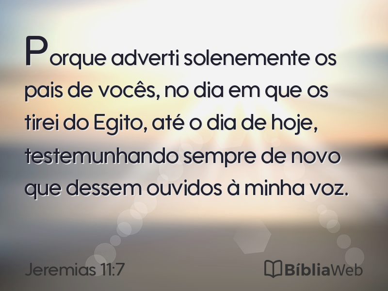 Jeremias 11:7 em imagem para compartilhar