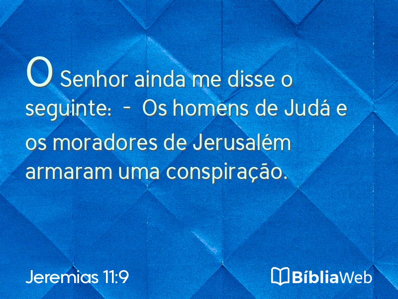 Jeremias 11:9 em imagem para compartilhar