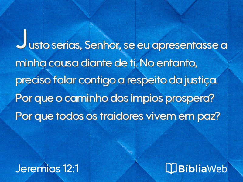 Jeremias 12:1 em imagem para compartilhar