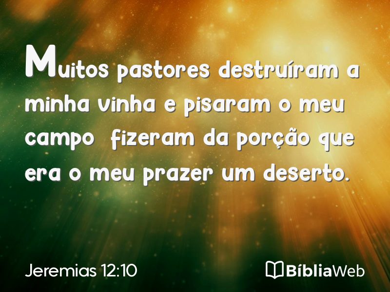 Jeremias 12:10 em imagem para compartilhar