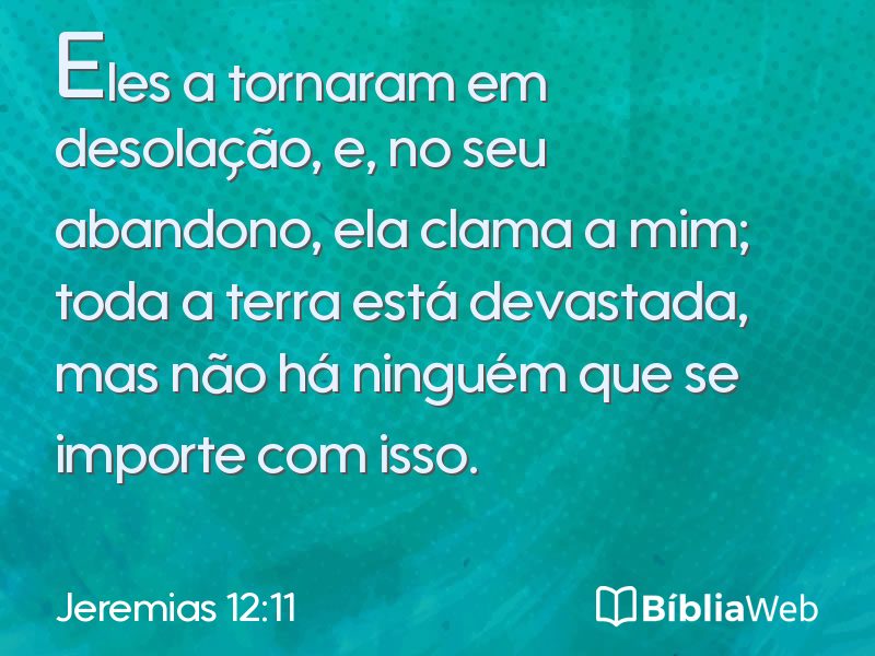 Jeremias 12:11 em imagem para compartilhar