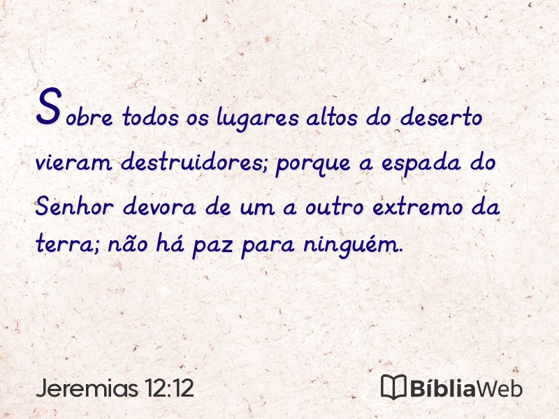 Jeremias 12:12 em imagem para compartilhar
