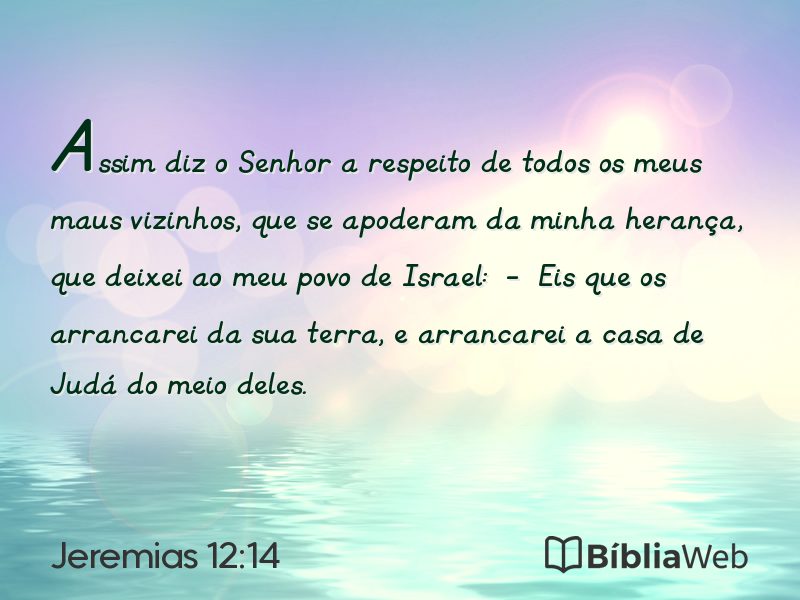 Jeremias 12:14 em imagem para compartilhar