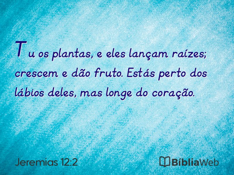 Jeremias 12:2 em imagem para compartilhar