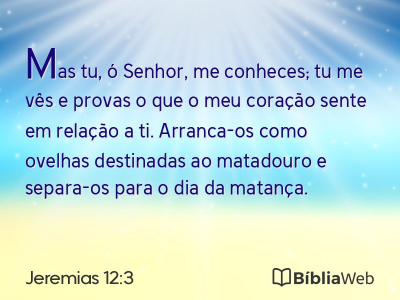 Jeremias 12:3 em imagem para compartilhar