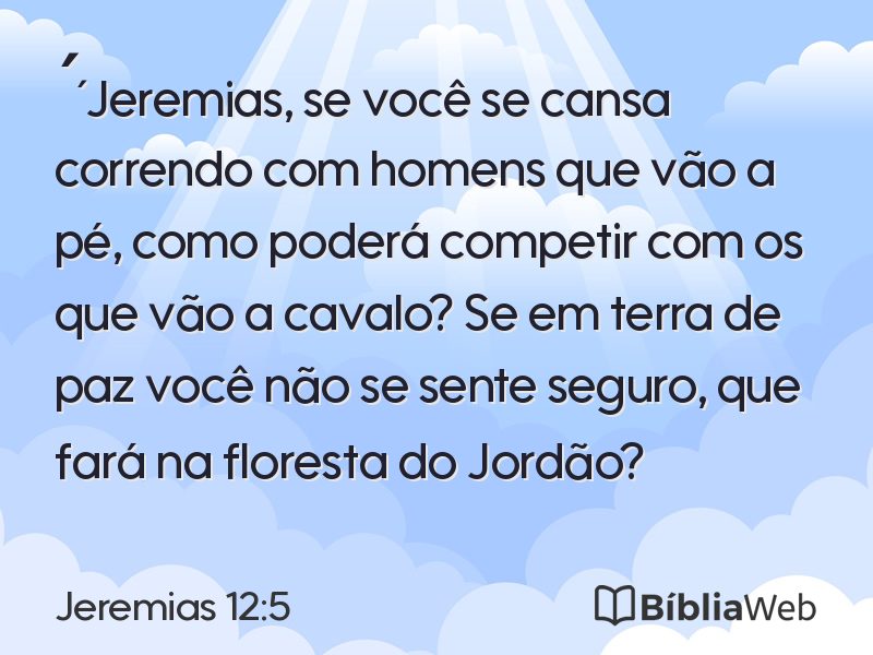 Jeremias 12:5 em imagem para compartilhar