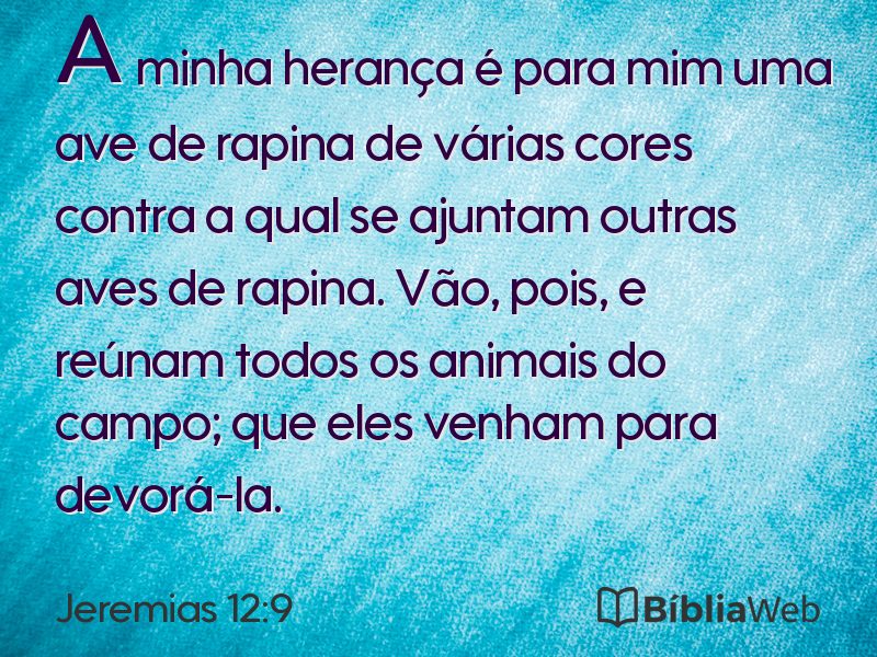 Jeremias 12:9 em imagem para compartilhar