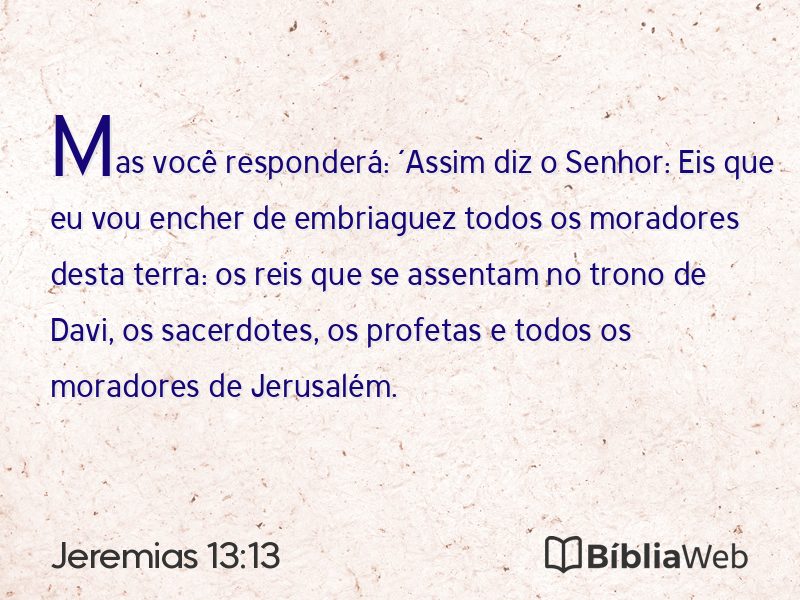 Jeremias 13:13 em imagem para compartilhar
